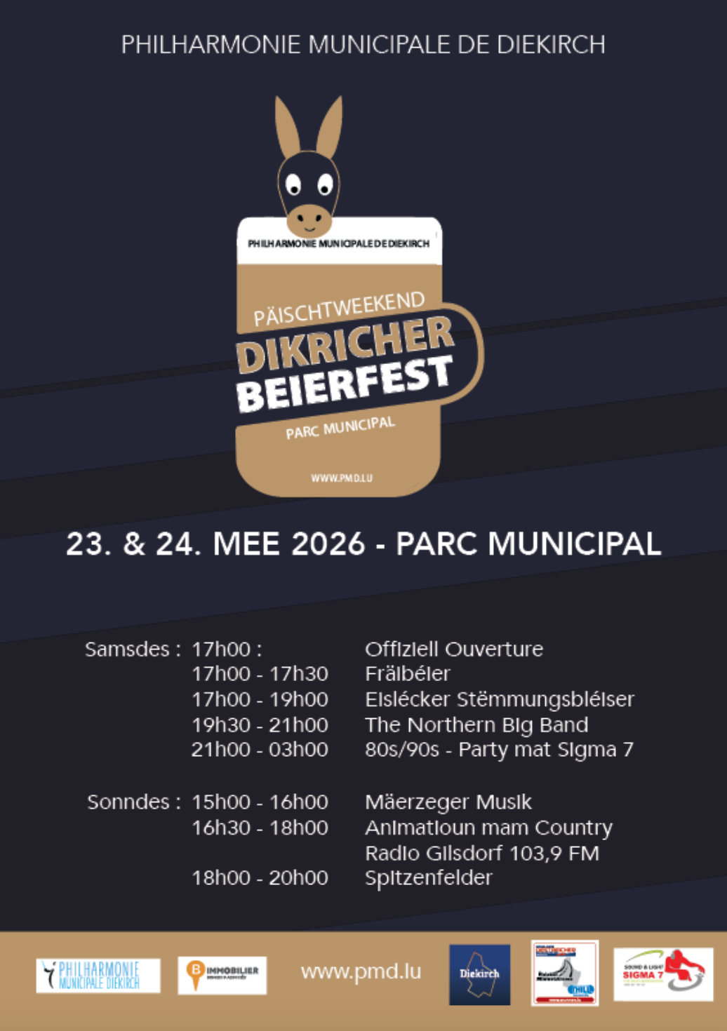 Plakat Béierfest 2026 mam Programm